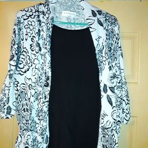 Blouse with built in jacket